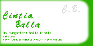 cintia balla business card